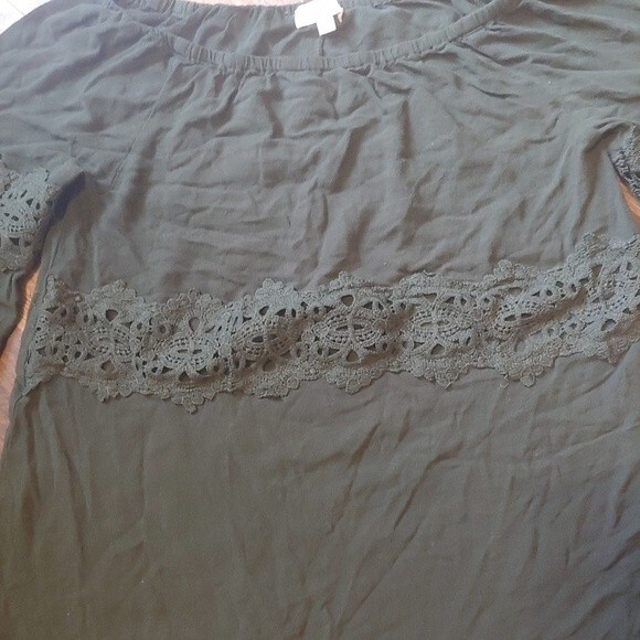 Umgee Green Lace Boho Blouse Size Small - Picture 3 of 6